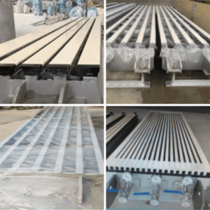 Elementos de drenagem na mesa de formação